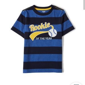 Baby boys Gymboree embroidered rookie top. NWT